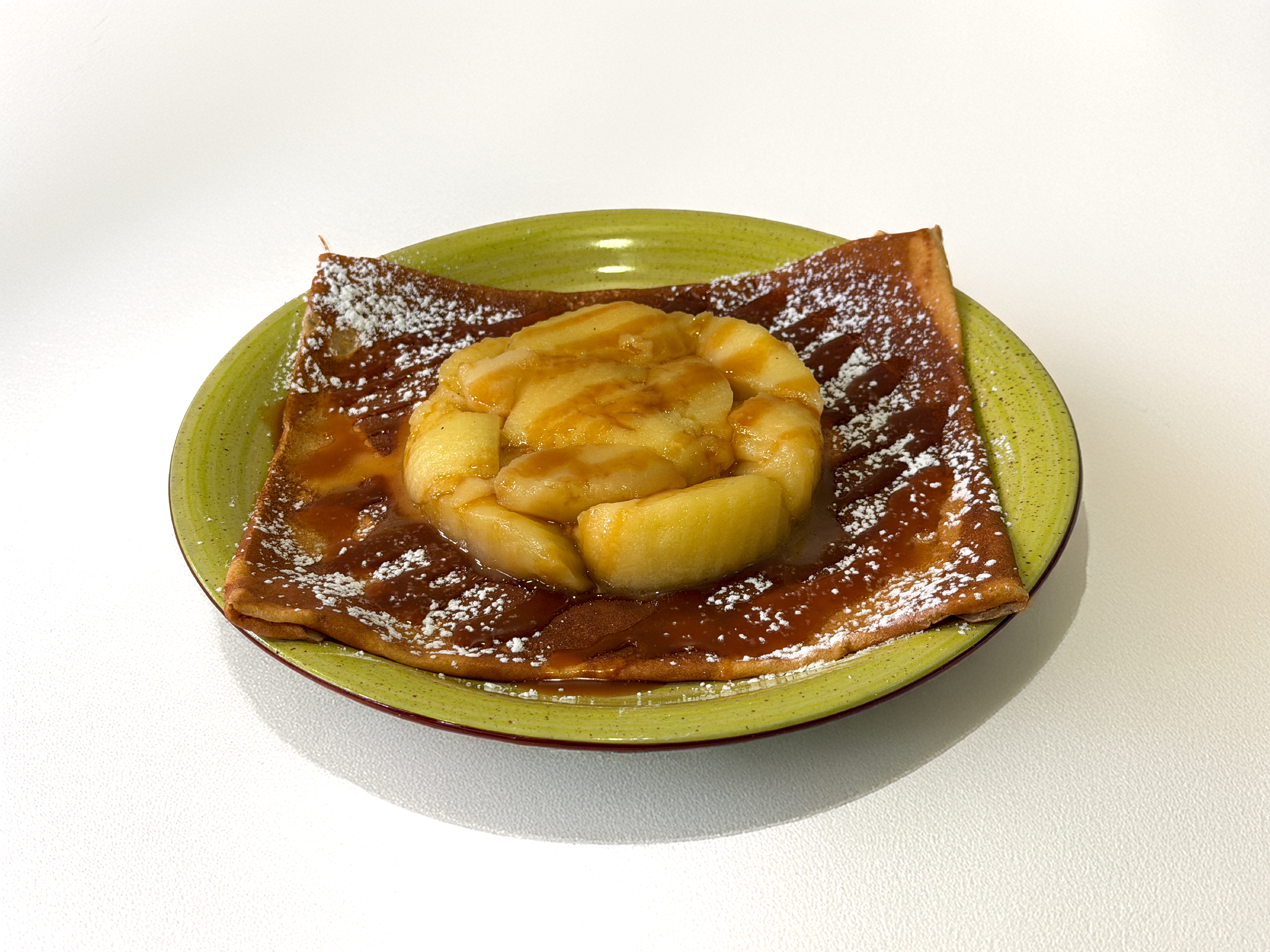 Crêpe pommes poêlées caramélisées